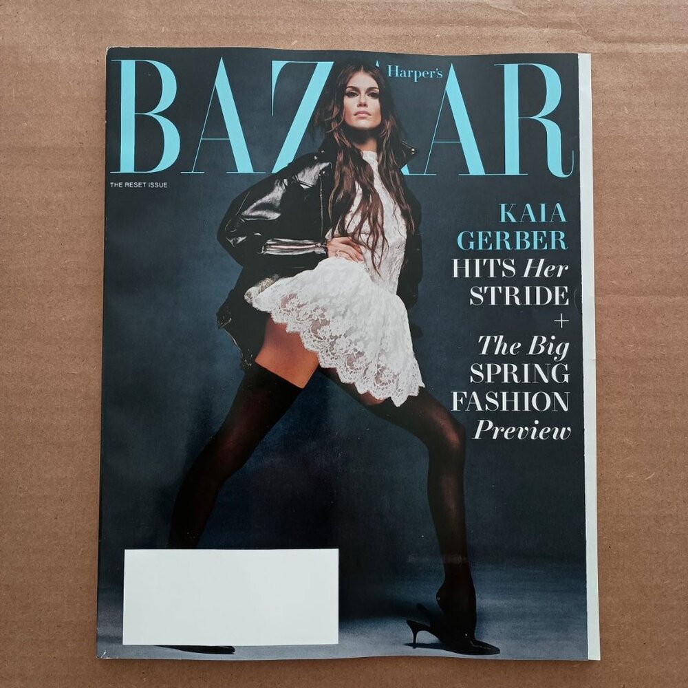 Harper’s Bazaar magazine February 2026 featuring Kaia Gerber